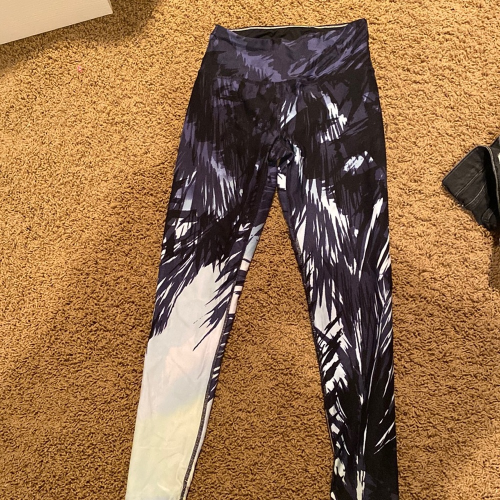 CALVIN KLEIN blue multicolored leggings